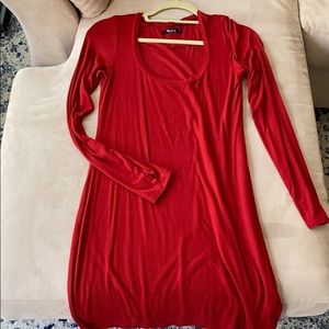 Red long sleeve dress